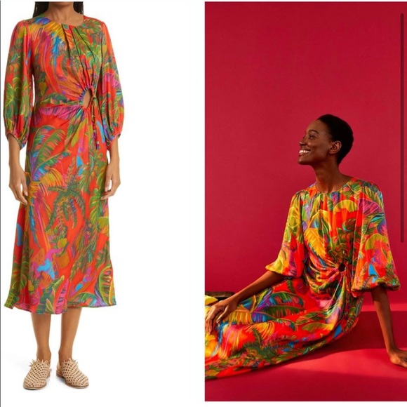 FARM Rio Jungle Cutout Midi Dress - Picture 6 of 11